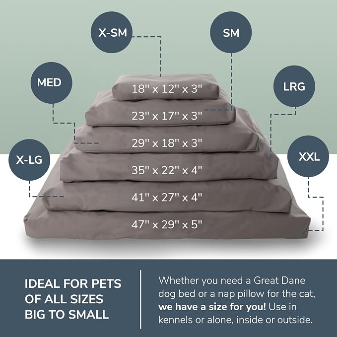Naturepedic Organic Pet Bed Cover - Washable Waterproof Mattress Protector - Removable Cover for Dog and Cat Bed - X-Large