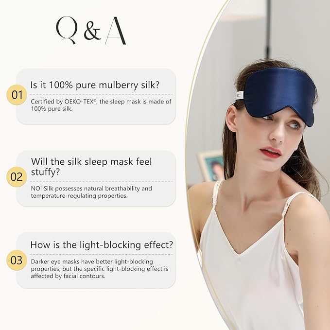 ZIMASILK 100% Natural Silk Sleep Mask Blindfold,Adjustable Super-Smooth Soft Eye Mask for Sleep with Bag (Burgundy)