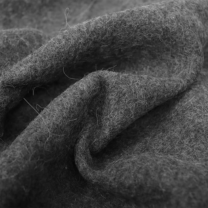 Superfine Alpaca Wool Throw Blanket - Lightweight Alpaca Merino Wool Throw Blankets | Soft Peruvian Alpaca Blanket Wool Blanket Solid Color 62" x 54" (Iron Gray)