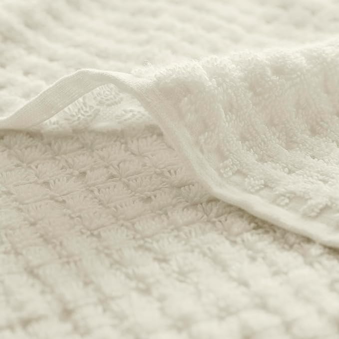 BOLL & BRANCH Turkish Waffle Bath Towel - Cream - 100% Organic Turkish Cotton - Lightweight Soft Absorbent Quick Dry Luxury Spa Bath Towel with Waffle Weave Texture - Premium Feel