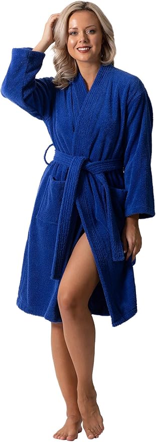 Luxurious Turkish Terry Kimono Collar Super-Soft Terry Absorbent Bathrobes for Women