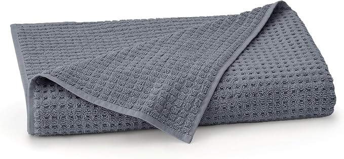 BOLL & BRANCH Turkish Waffle Bath Sheet - Mineral - 100% Organic Turkish Cotton - Lightweight Soft Absorbent Quick Dry Luxury Spa Bath Sheet with Textured Waffle Weave - Oversized