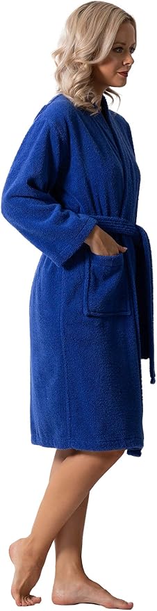 Luxurious Turkish Terry Kimono Collar Super-Soft Terry Absorbent Bathrobes for Women