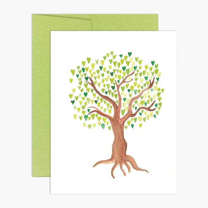 Palmer Street Press Blank Greeting Cards - Tree of Love Notecards and Envelopes - Set of 8 Blank Note Cards and Envelopes - Designed, Printed and Packaged in the USA
