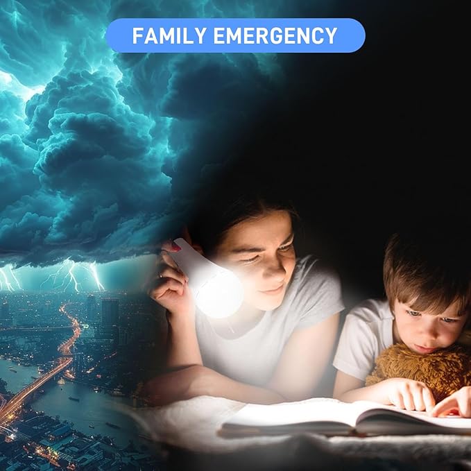 Solar Light Bulbs Solar Powered Light Portable Emergency LED Bulb Waterproof for Camping Tent Indoor Outdoor Shed Night Fishing Chicken Coop (2)