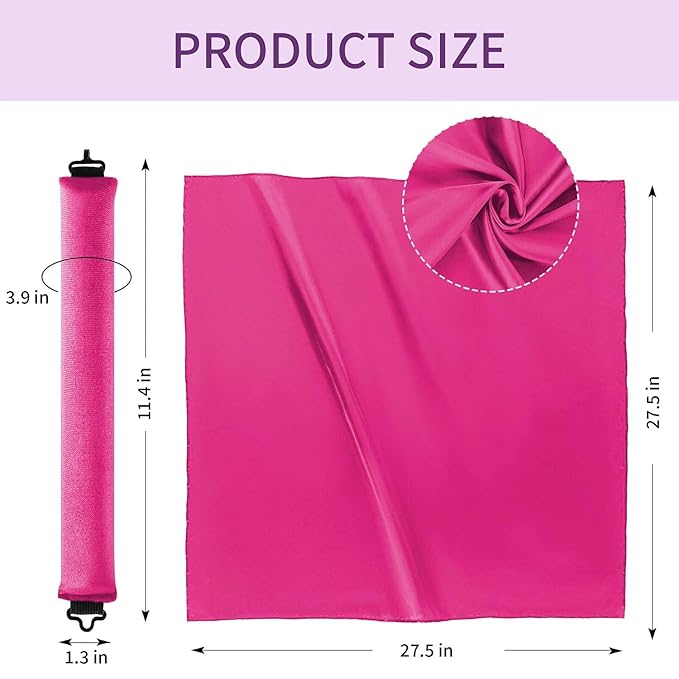 Heatless Curls Overnight Hair Curlers - 4 Pcs No-Heat Curling Rod to Sleep In,Velvet Hair Rollers with Satin Wrap