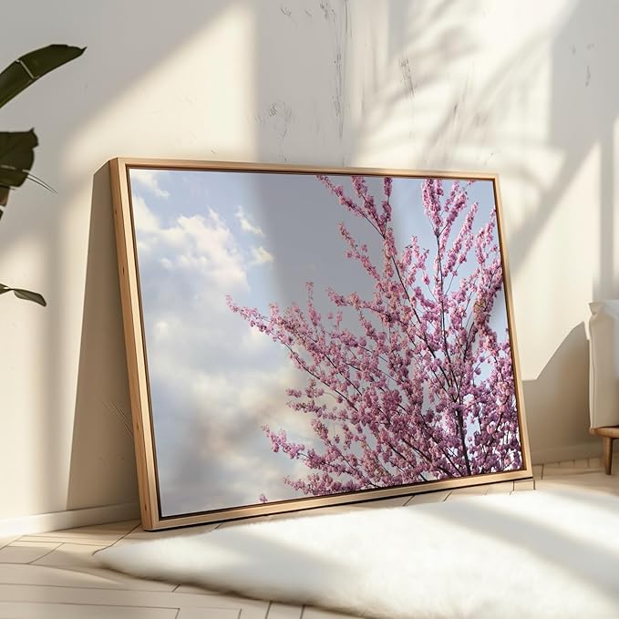 Monem Art Cherry Blossom Spring Sky Photography Print - Floral Nature Art Poster - Wall Decor for Living Room, Bedroom or Office - 18x24 Unframed Wall Art by Mareike Bohmer
