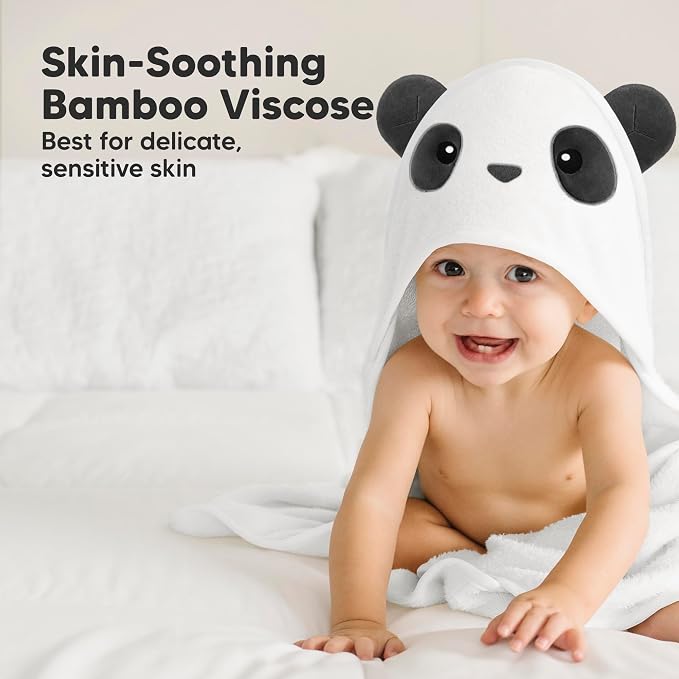 KeaBabies Baby Hooded Towel and Baby Hair Brush - Soft Bath Towels with Hood for Kids and Infant, Wooden Hairbrush with Soft Goat Bristles for Cradle Caps