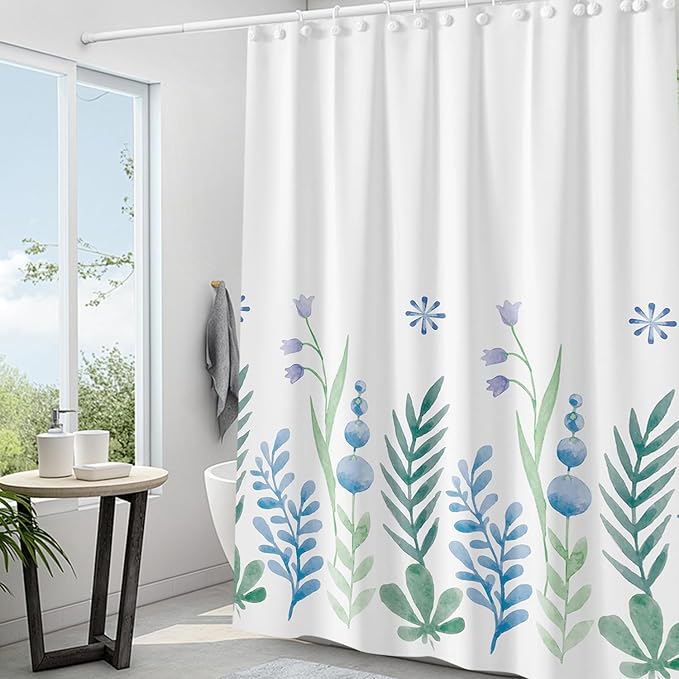 Plastic Shower Liner - Premium EVA 5G Shower Curtain Liner with Rustproof Grommets and 3 Weighted Magnets, Waterproof Shower Curtain for Bathroom(Fresh Green, 72”*72”)