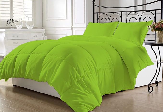 Luxurious and Hypoallergenic 600 Thread Count 1 Piece Down Alternative Comforter 100% Egyptian Cotton Solid (Twin/Twin XL, sage)