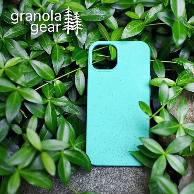 Eco by GranolaGear - Eco-Friendly Phone Case for iPhone 17 Pro - Biodegradable, Compostable, Plastic-Free, Made from Plants - Sea Glass