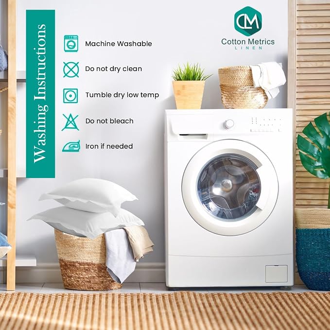 2 Pack Pillow Shams Standard Size 20x26 – 600 Thread Count 100% Organic Cotton White Pillow Covers with 2 Inch Flange, Soft & Smooth Premium Hotel-Quality Pillowcases Set of 2