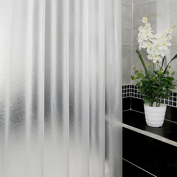 Myuilor Bathroom Shower Curtain Liner, 80x80 Inches PEVA 3G Shower Curtain Liner with a Set of Grommet Holes, Waterproof Thin Plastic Liners
