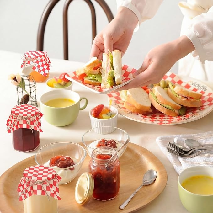 Beeswax Wraps for Food 14x52" Beeswax Food Wraps Reusable Wax Paper Roll Waxed Paper & Bowl Covers Organic & Sustainable Alternative to Aluminum Foil & Plastic Wrap Honeycomb Classic Checkered