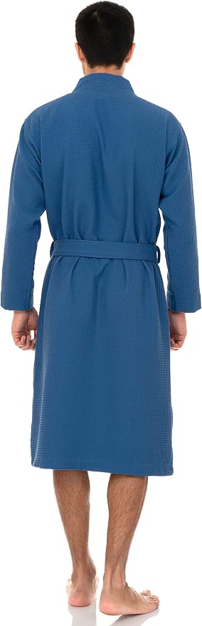 TowelSelections Mens Robe Waffle Spa Bathrobe Soft Shower Bath Robe for Men