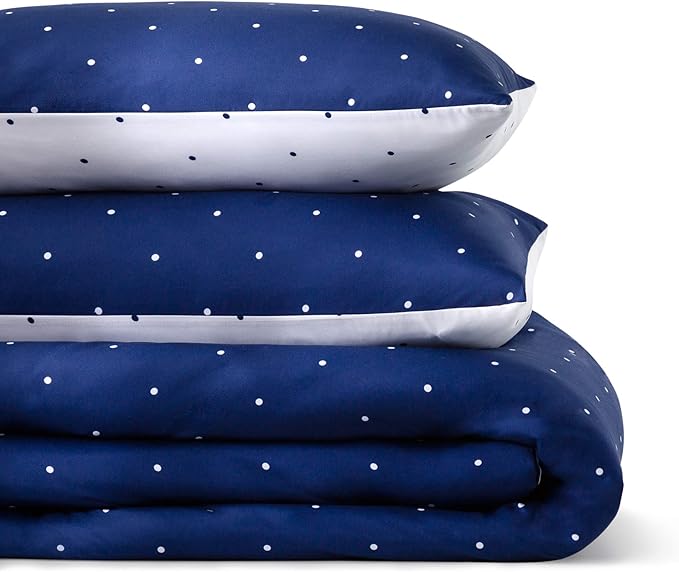 LINENSPA All Season Hypoallergenic Down Alternative Microfiber Comforter, Oversized King, Navy