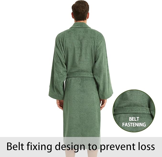 Marquess All-Cotton Bathrobe Thick Plush Cloth Housecoat Terry Toweling, Sweat Steaming Clothes Comfortable & Warm