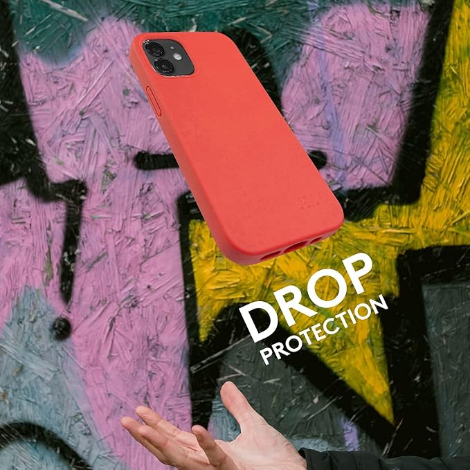 LOAM & LORE Biodegradable Phone Case for iPhone 14, Plastic Free Eco Friendly Phone Case, Plant Based Compostable iPhone 14 Case, Premium Zero-Waste Phone Cover (Red)