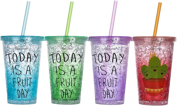 Dakoufish 12 Piece 11 Inch Reusable Plastic Thick Drinking Straws BPA Free Mason Jar Straws Plain Color (11inch,Rose)