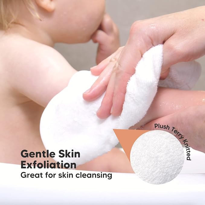 KeaBabies Bamboo Viscose Baby Hooded Towel & 6-Pack Washcloths - Large, Soft, Organic, 35" x 35"
