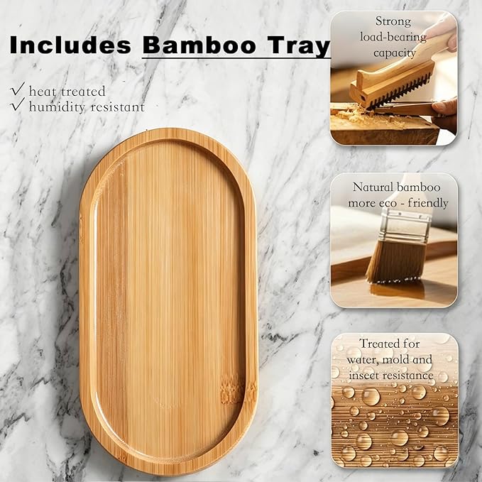 Dish Soap Dispenser for Kitchen, Hand Glass Soap Dispenser Set with Pump, Tray, Funnel for Bathroom, Shower, Laundry, Liquid, Lotion (Gold 2 Pack 18 Oz Clear Bottles with 12 Stickers)