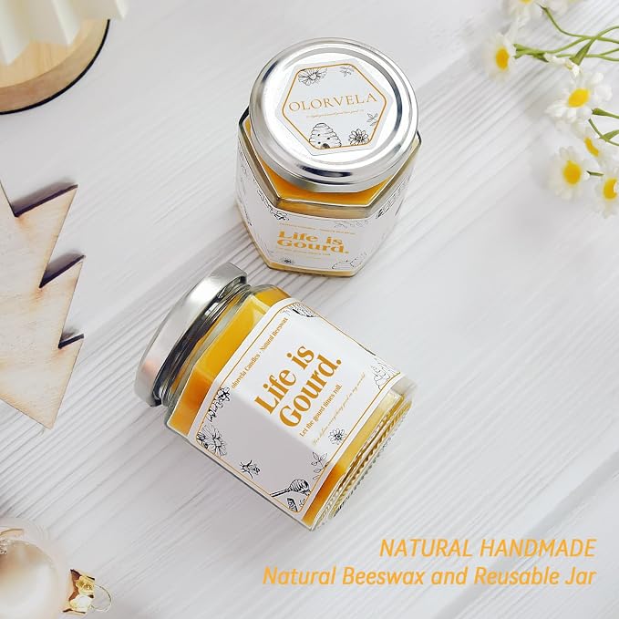 Gifts for Women - Pure Natural Beeswax Candles, Personalized Gifts for Women, Men, Mom, Dad, Sister, Teacher, Friends