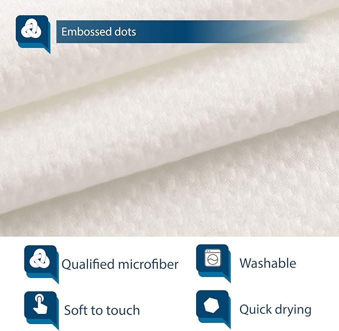 Barossa Design Soft Microfiber Fabric Shower Liner or Curtain, Hotel Quality, Machine Washable, Water Repellent, Cream, 70 x 72 inches