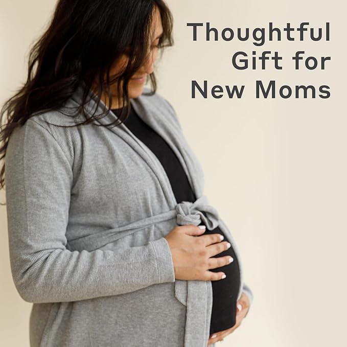 monica + andy Women's Robe, 100% Organic Women's Clothing for Labor & Delivery, Maternity Clothes, Postpartum Nightgown