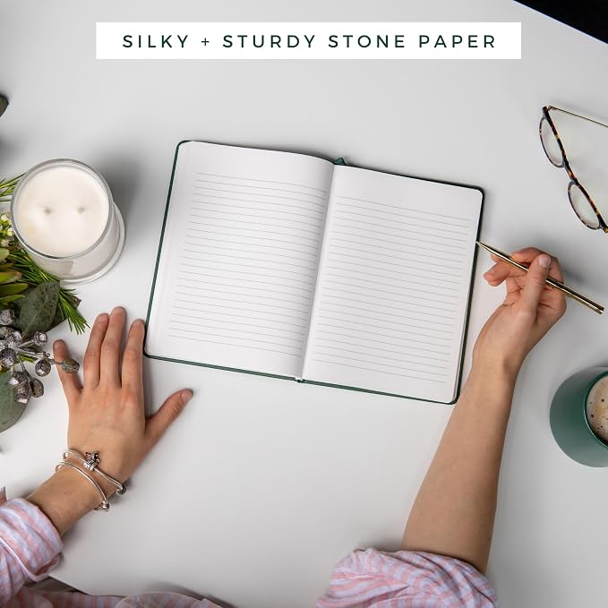 Stone Paper Journal Premium A5 Hardcover Vegan Leather Notebook Journal | 160 Pages | Premium Quality Professional Notebook For Men and Women |Comes With Gift Box Waterproof Notebook