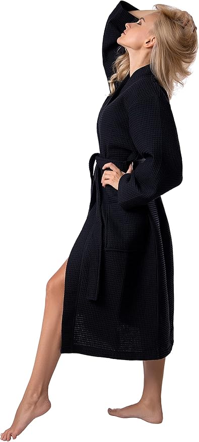 BAGNO MILANO Women's Robes, Waffle Robes For Women, Turkish Cotton Bathrobes For Women