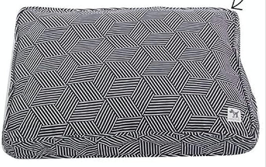 Molly Mutt Sheepy Wool Crate Mat - 100% Cotton Canvas Cover with Temperature-Regulating 100% Natural Wool-Filled Insert Dog Bed - Soft & Supportive Wool-Filled Bed - (24"x18"x2.5", Rough Gem)