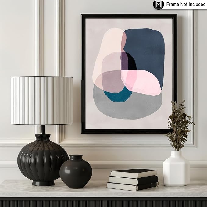 Monem Art Pastel Abstract Color Block Painting Print - Scandinavian Minimalist Art Poster - Wall Decor for Living Room, Bedroom or Office - 8x10 Unframed Wall Art by Mareike Bohmer