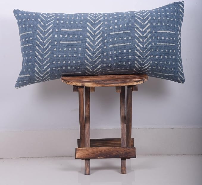 Trade Star Farmhouse Throw Pillow Case 100% Cotton Decorative Pillow Cover Modern Oblong Pillow Shams for Bed Handloomed Lumbar Back Rest Cushion Cover (Dark Grey Snow 12X24 INCHES)