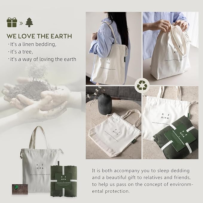 XZ XIFA Linen Duvet Cover California King, 100% Washed French Flax Linen Bedding Set with Zipper Closure, Cooling & Textured Bed Sets for Hot Sleepers(1 Duvet Cover, 2 Pillowcases)