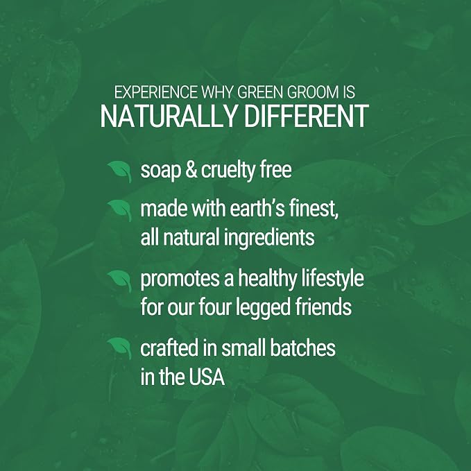 Green Groom Argan Oil Dog Shampoo, 1 Gallon - Vitamin E and Antioxidant Rich, Restores Shine, Moisturizing, Natural Ingredients, Helps Relieve Dry Itchy Skin, Adds Moisture to the Coat