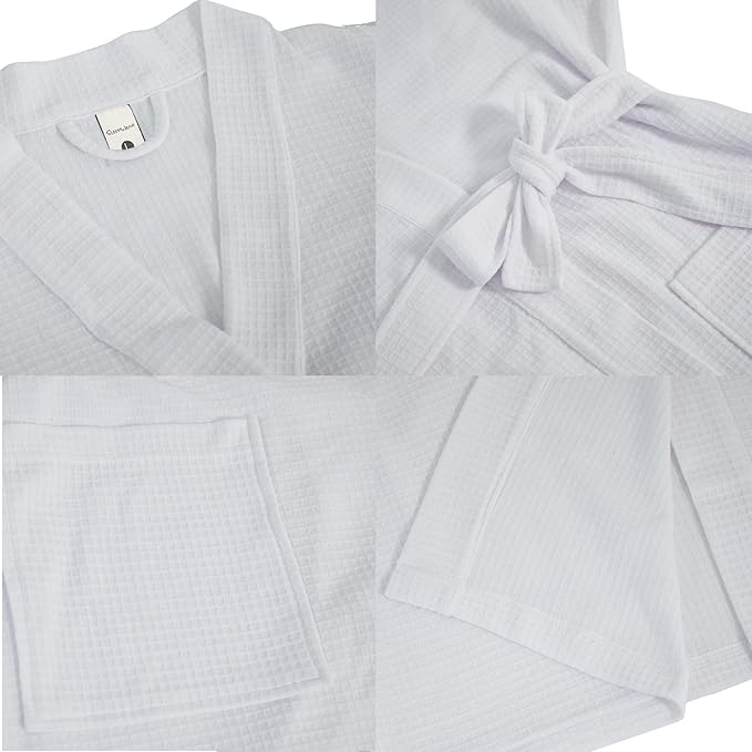 Women's Robes Luxury cotton Lightweight Summer Long Plus Size BathRobes for Women Soft Kimono Spa Knit Waffle Robes