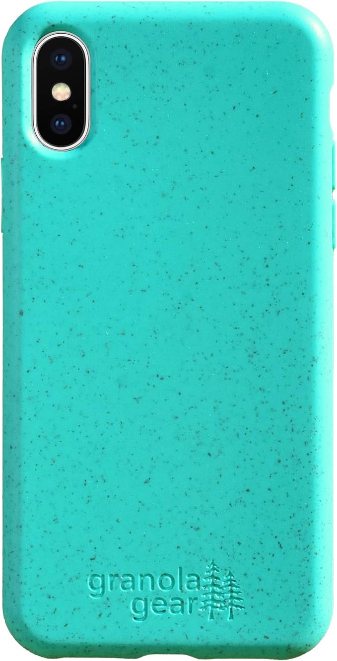 Eco by GranolaGear - Eco-Friendly Phone Case for iPhone X or XS - Biodegradable, Compostable, Plastic-Free, Made from Plants - Sea Glass