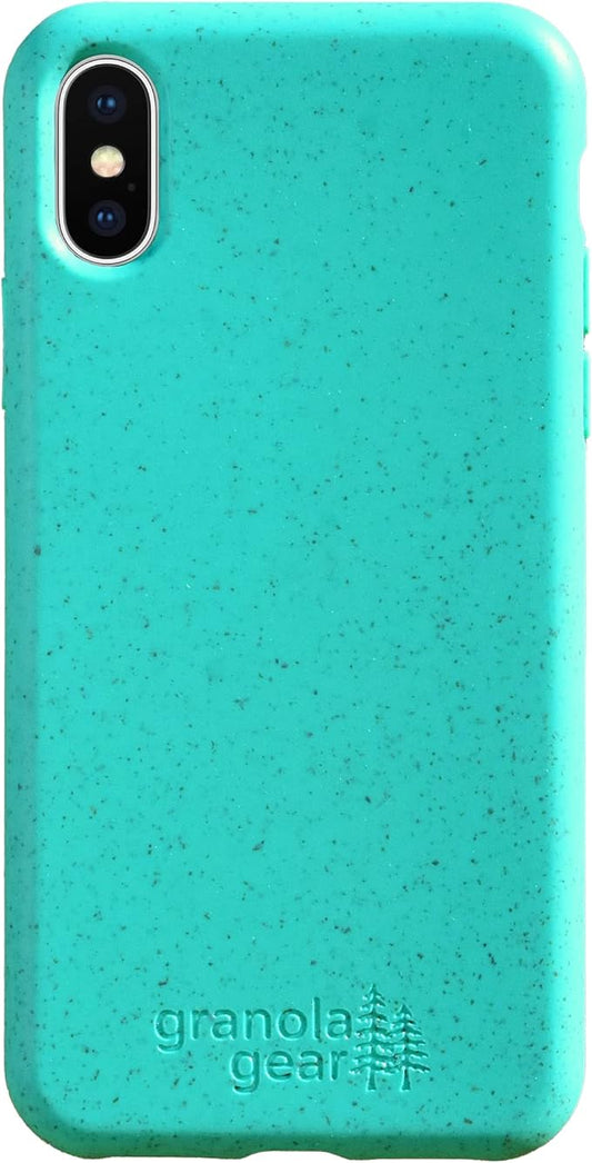 Eco by GranolaGear - Eco-Friendly Phone Case for iPhone X or XS - Biodegradable, Compostable, Plastic-Free, Made from Plants - Sea Glass