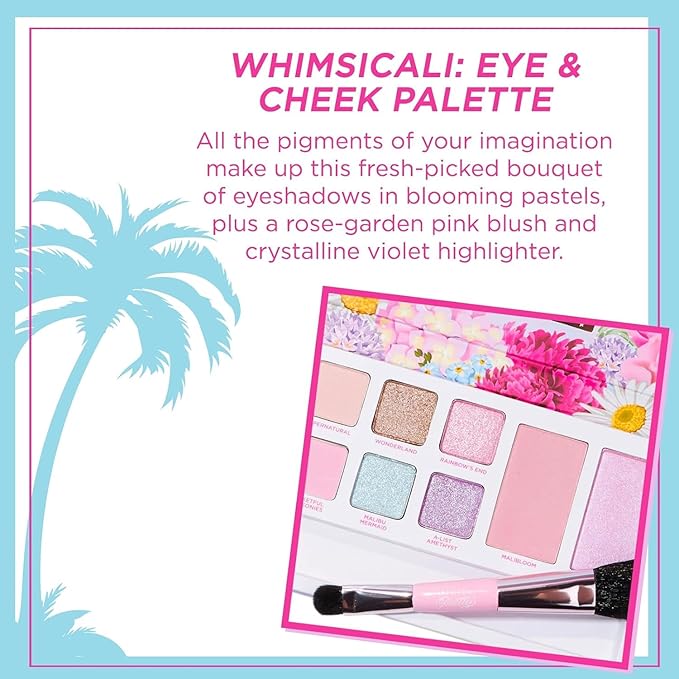 Petite 'N Pretty - WhimsiCali Eyeshadow & Cheek Makeup Palette and 10K Shine Lip Gloss Duo – Natural & Non-Toxic Face Makeup for Kids, Children, Tweens and Teens