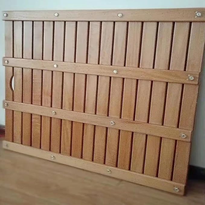 Natural Wooden Shower Mat,Bamboo Bath Mat,Wooden Stripe Bath Mat,Non-Slip Bathroom Board,Bathroom Accessories,Natural Environmental Friendly,Easy Storage,Customizable,75x85cm/30x33in