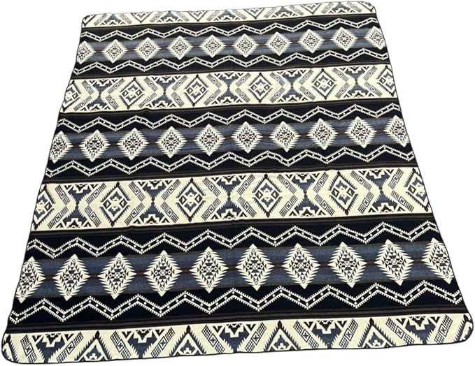 Alpaca Blanket Throw 78x47 in | Ultra Soft, Non-Itchy & Breathable | Premium Alpaca Wool Blanket | Warm, Hypoallergenic Natural Fiber | Handmade Luxury Throw for Sofa, Bed or Travel (Black Gray)