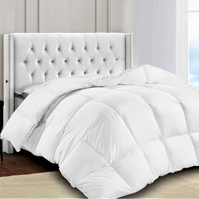 Queen Comforter Duvet Insert - Down Alternative, All Season Fluffy Lightweight Quilted Comforter with Corner Tabs, Machine Washable Hypoallergenic Microfiber, Oeko-TEX Certified, 88x88 - LUX Décor