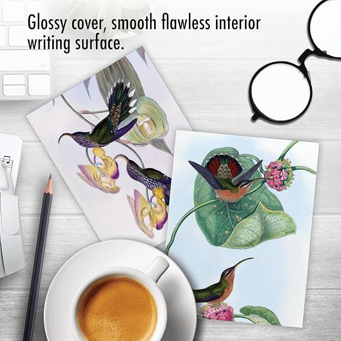 The Best Card Company - 20 Blank Notes with Envelopes - All Occasion Animal Assortment (10 Designs, 2 Each) - Humming Along AM9687OCB-B2x10