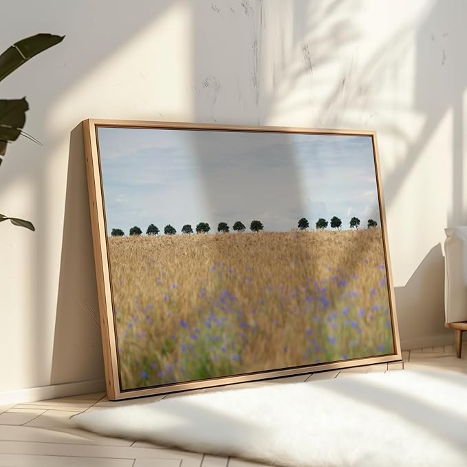 Monem Art Golden Meadow Horizon Landscape Print - Minimalist Nature Photography Poster - Wall Decor for Living Room, Bedroom or Office - 30x40 Unframed Wall Art by Mareike Bohmer
