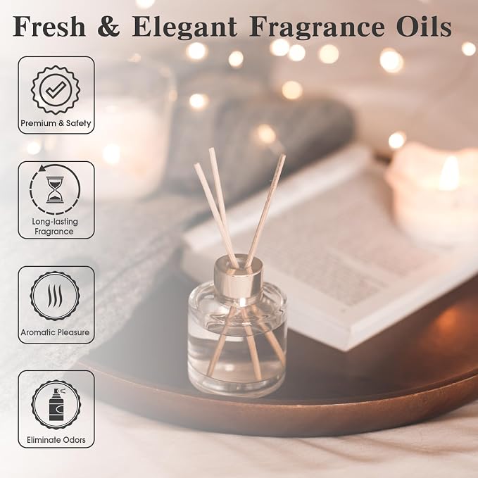 PHATOIL L'aube Rosa Fragrance Oils for Aromatherapy, 3.38FL.OZ Diffuser Oils for Home, Perfect for Aromatherapy, Humidifiers, Yoga, DIY Candle and Soap Making - 100ml