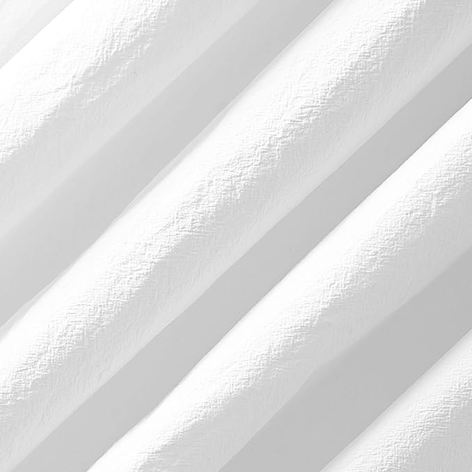 Archaeo Washed Cotton Twist Tab Curtain, 52" x 84", White