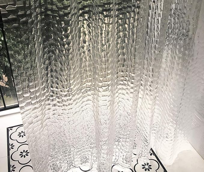 Ryhpez Shower Curtain Liner - Clear Shower Curtain Set with Hooks | 72"x78"…