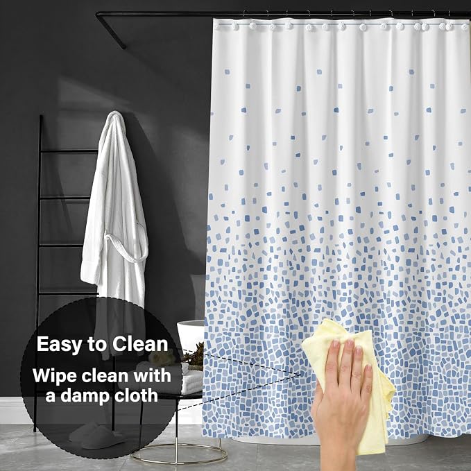 Plastic Shower Liner - Premium PEVA 4G Shower Curtain Liner with Rustproof Grommets and 3 Weighted Magnets, Waterproof Shower Curtains for Bathroom (Starry, 72" x 72")