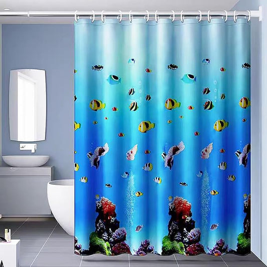 TIKABC Shower Curtain Liner, 4G PEVA Shower Liner, Plastic Waterproof Shower Curtains, 72x72 inch with Grommet Holes 3 Magnetic Weights