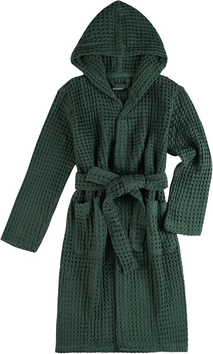 Luxury Organic Japanese Cotton Hotel & Spa Waffle Bathrobe for Men and Women (Hooded/Kimono)